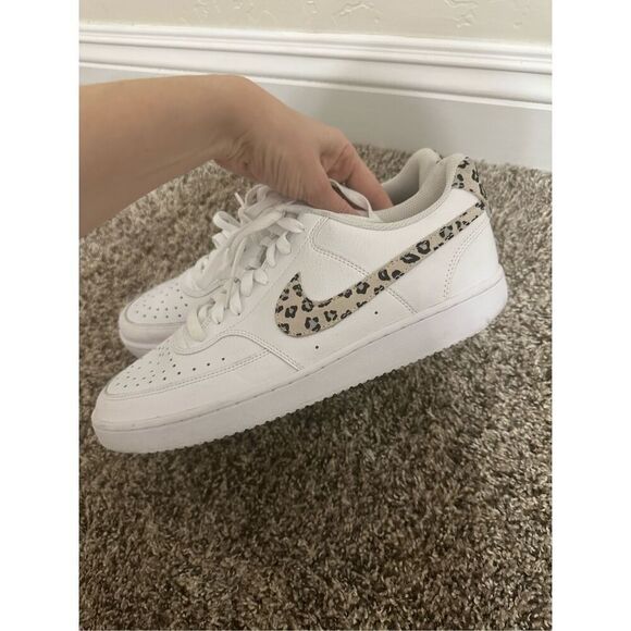 Nike Court Vision Low Leopard Swoosh DD9665100 Size 12 - Picture 3 of 9